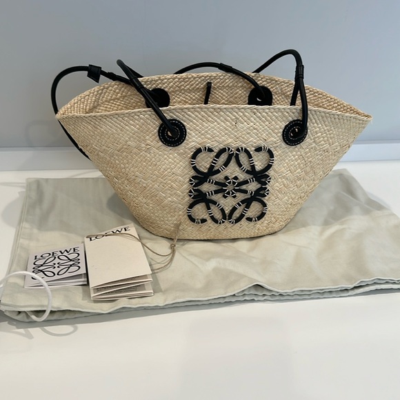 Loewe Handbags - Loewe x Paula’s Ibiza Small Woven Anagram Basket Bag